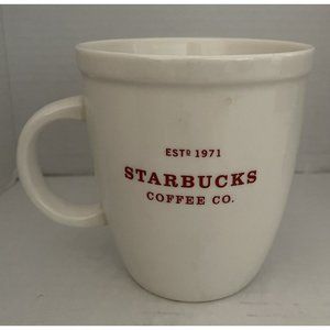 Starbucks Mug 2017 Holiday Cream Red Simple Cup Coffee Tea Collectible